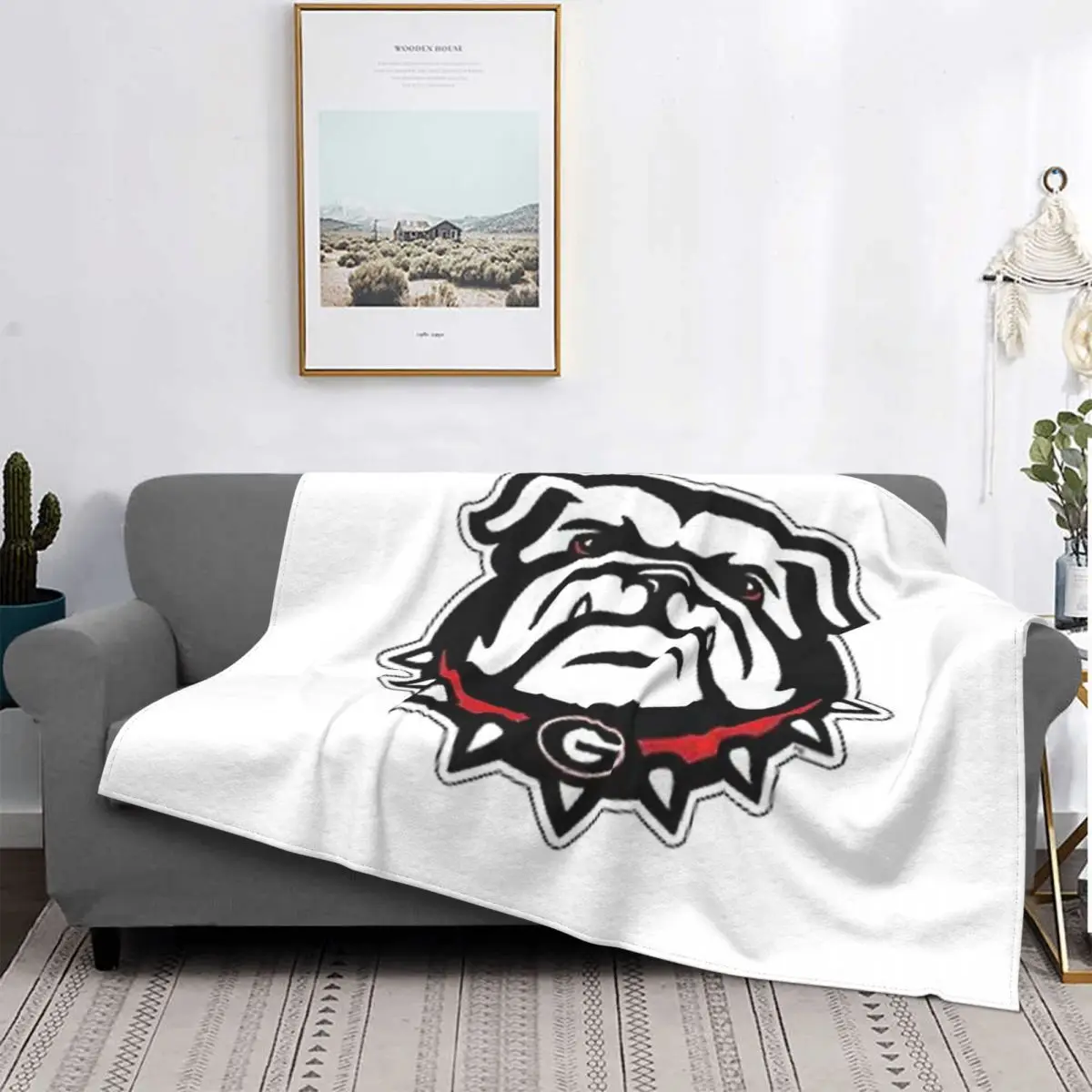 

Одеяло Uga Bulldogs, покрывало на кровать, клетчатый чехол, аниме плюшевое полотенце, одеяло, постельное белье и покрывала