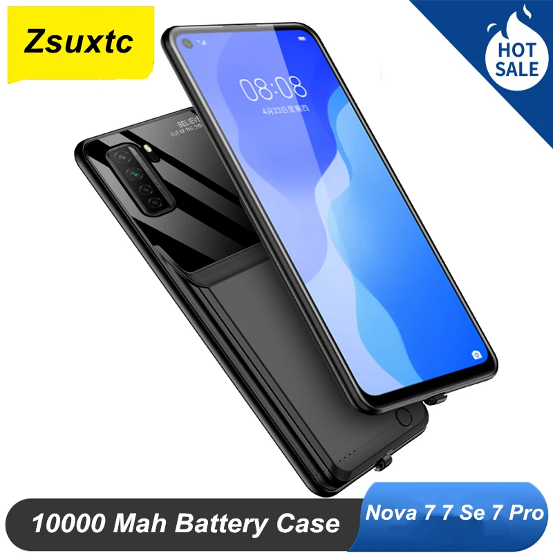 

Аккумулятор для Huawei Nova 7, 10000 мАч, чехол для Huawei Nova 7, 7 SE, 7 Pro, внешний аккумулятор, резервное зарядное устройство