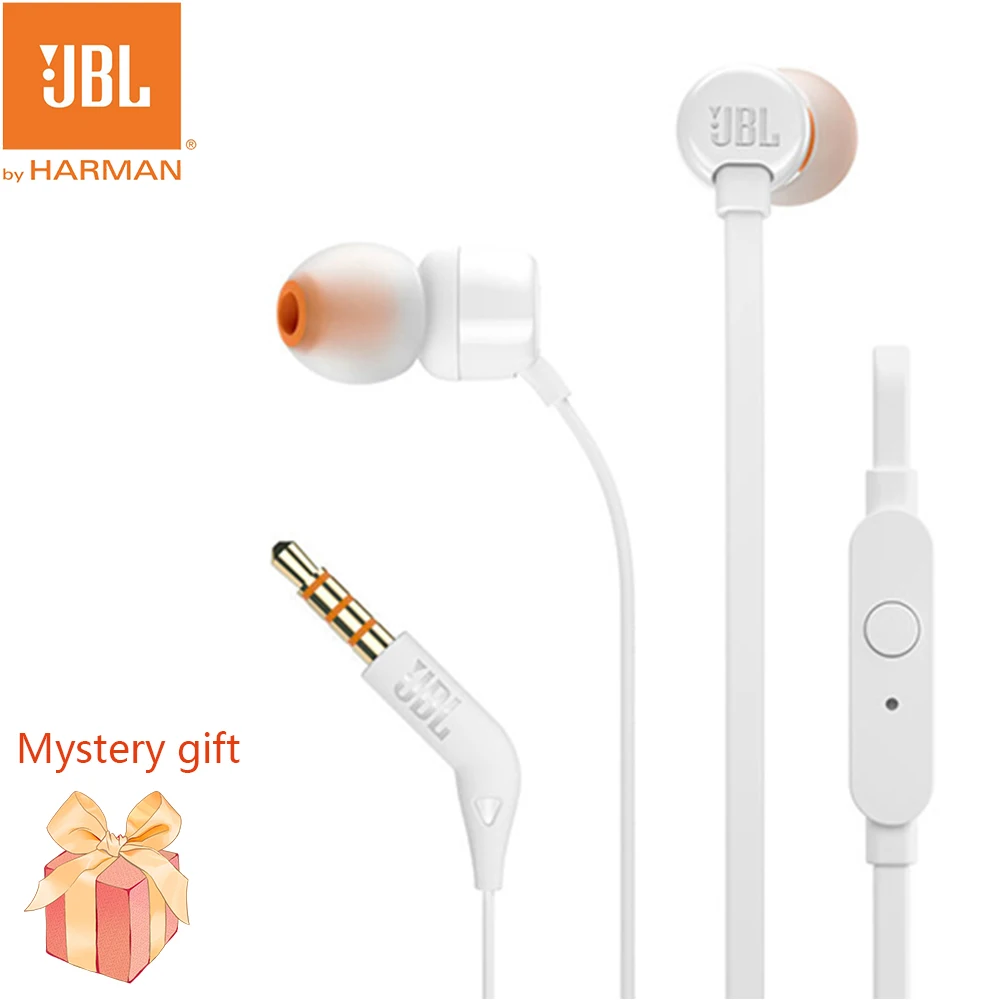 Новинка JBL Tune 110 проводные наушники вкладыши 3 5 мм T110 стерео глубокие басы