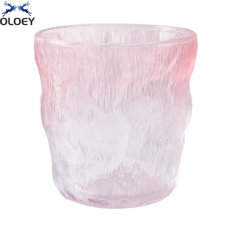 

Gradient Color Glacier Pattern Glass Female Summer Ins Style High Value Water Glass Wine Glass High End Color Glass Cup