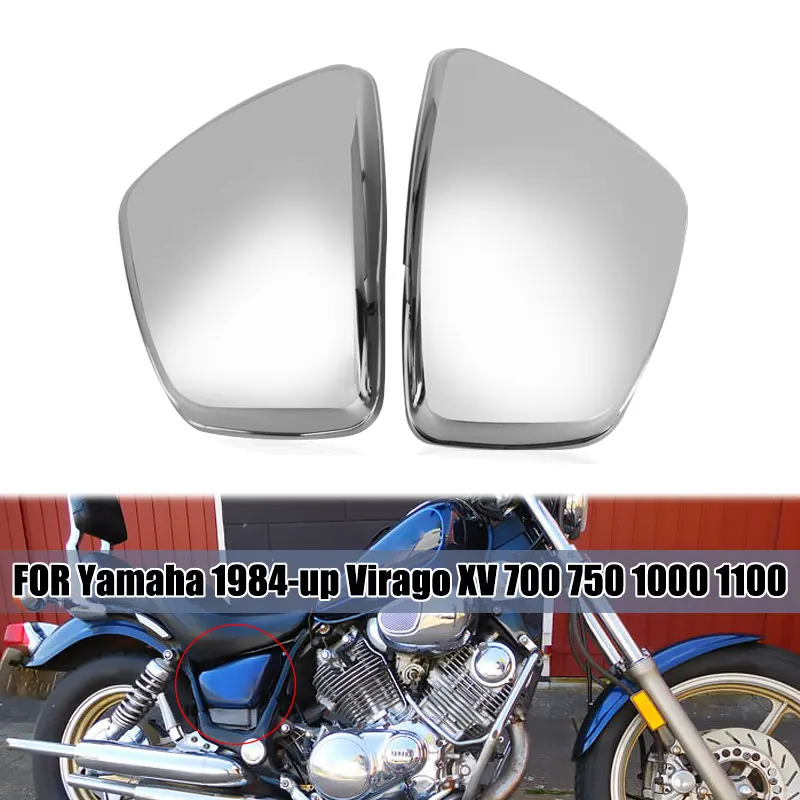 Motorcycle Chrome Battery Fairing Cover Right Left Side Prot