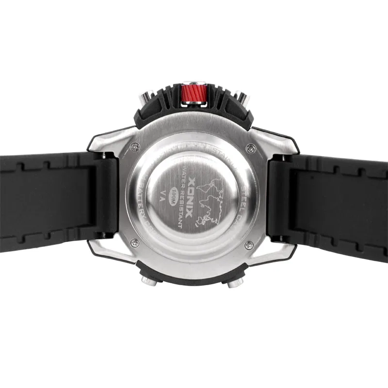 

New Cool Racing Series Personality LED Night Light Multi-functional Waterproof Dual-display Electronic Men's Watch