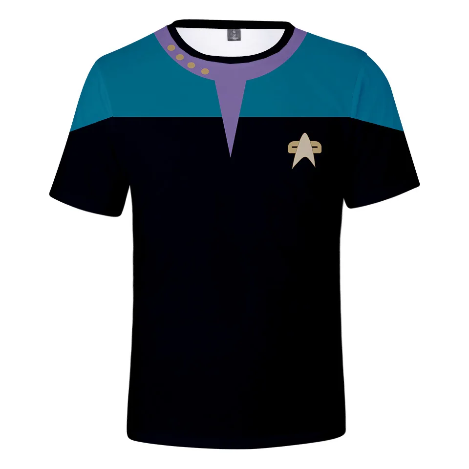 

Fashion film Cosplay T-shirt TV series "Star Trek" 3D printing streetwear men's and women's fashion O-neck hip-hop T-shirt top u