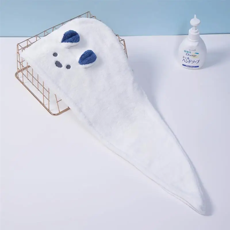 

3pcs Cartoon Hair Drying Hat Hair Towel Wraps Shower Caps Drying Hair Towel