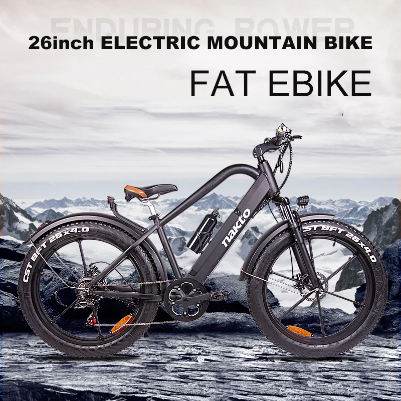 Электрический горный велосипед 26 дюймовый толстый ebike 48V400W литиевая батарея snow