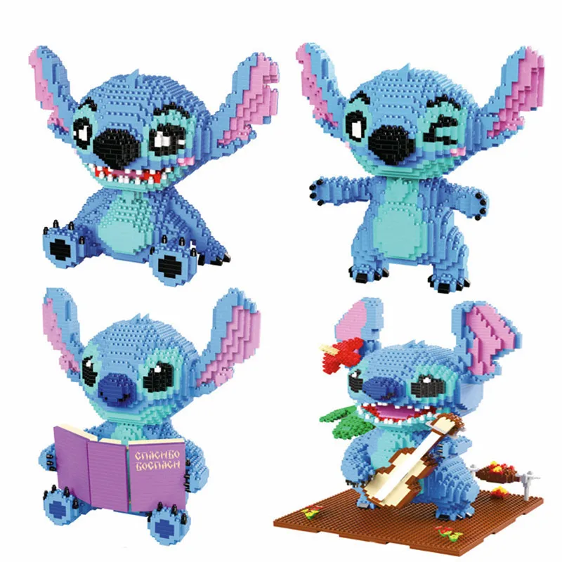 

Disney Lilo & Stitch Stitch Building Blocks Cartoon Animal Image Reading Style Building Practical Skills Brain Game Gift
