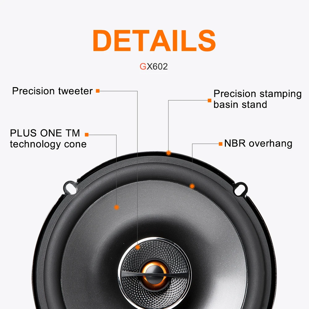 Автомобильные коаксиальные колонки Harman JBL GX602 с сабвуфером высокочастотным