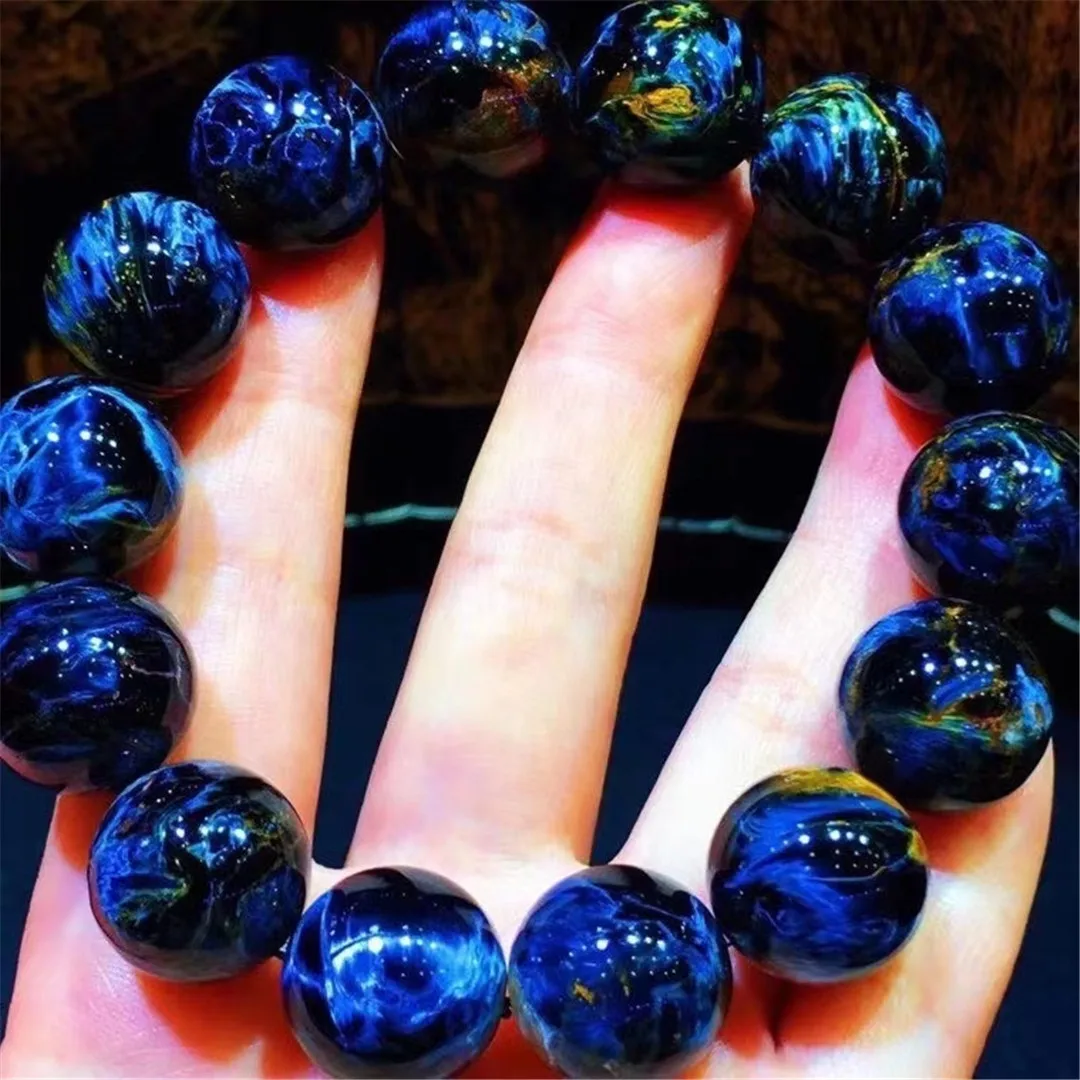 

16mm Natural Blue Pietersite Stone Bracelet For Women Man Gift Healing Beads Crystal Namibia Gemstone Jewelry Strands AAAAA