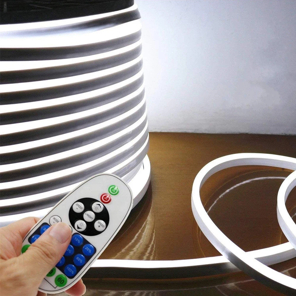 

220V LED Strip Waterproof Neon Light 2835 120Leds/m WIFI Control Neon Tape Rope Lamp Dimmable Led Light Flex Outdoor Lighting