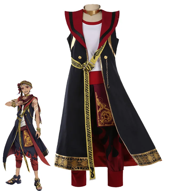 

Twisted Wonderland Scarabia Kalim Al-asim Cosplay Costume Aladdin Outfits Christmas Carnival Custom-made Uniform