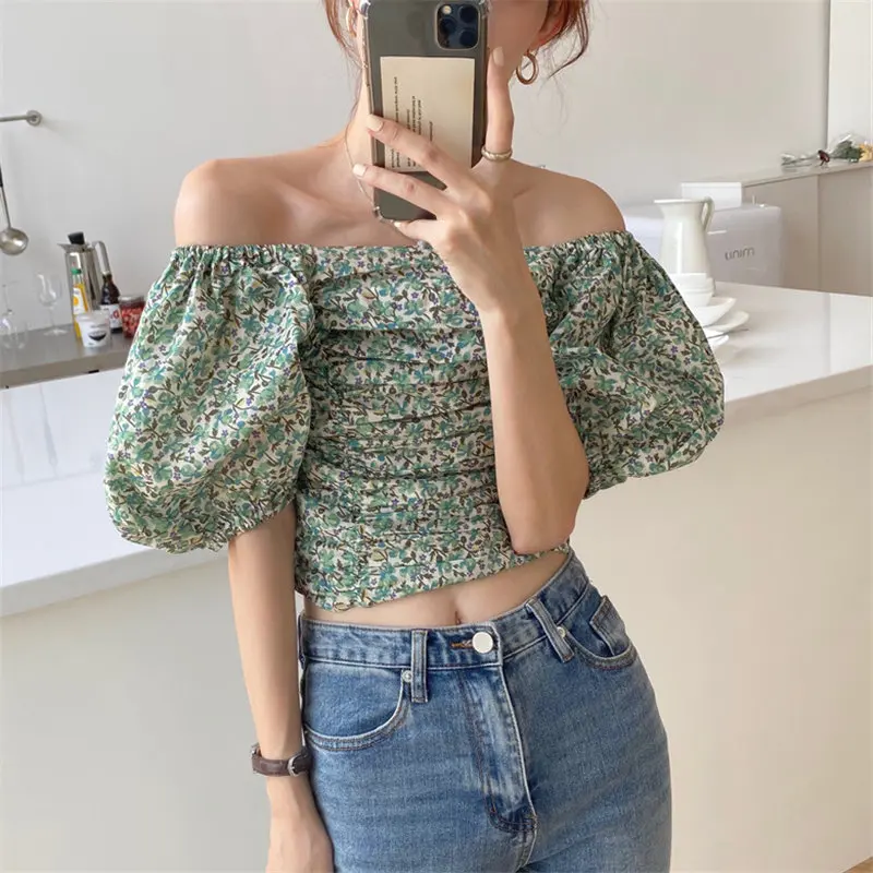 Женская винтажная плиссированная рубашка Alien Kitty универсальная с открытыми