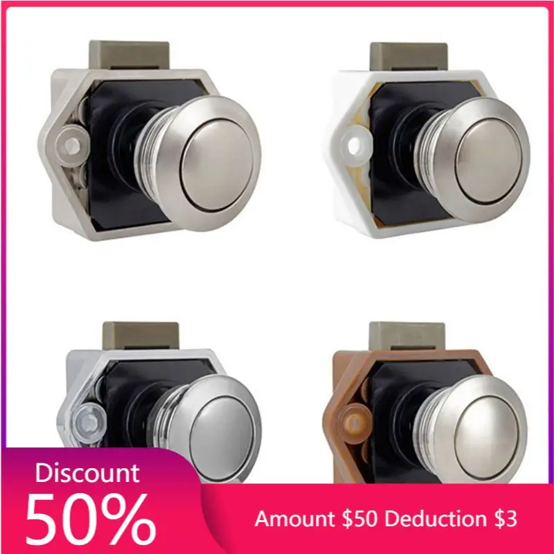 Diameter 20mm Camper Car Push Lock RV Caravan Boat Drawer Latch Button Locks For Furniture Hardware U90C push button cabinet latch for rv caravan motorhome cupboard lock cp213