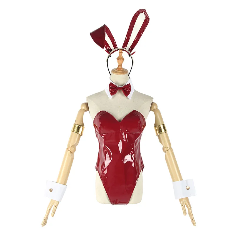 

Anime cosplay costume DARLING in the FRANXX Cosplay Zero Two Bunny Girl Cos Costume 02 Sexy Women Jumpsuit Red Leather Suit
