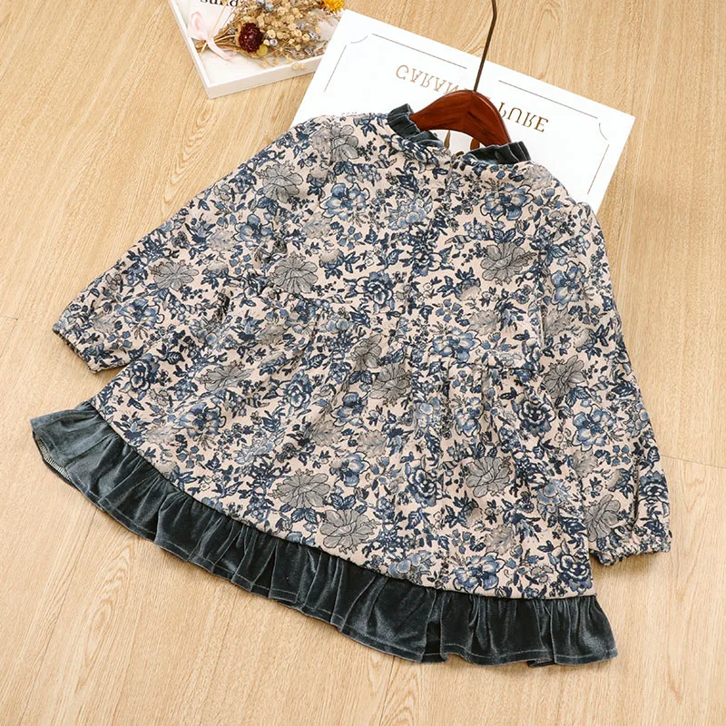 Jargazol платье для маленьких девочек зимний флисовый Детский костюм Vestidos с