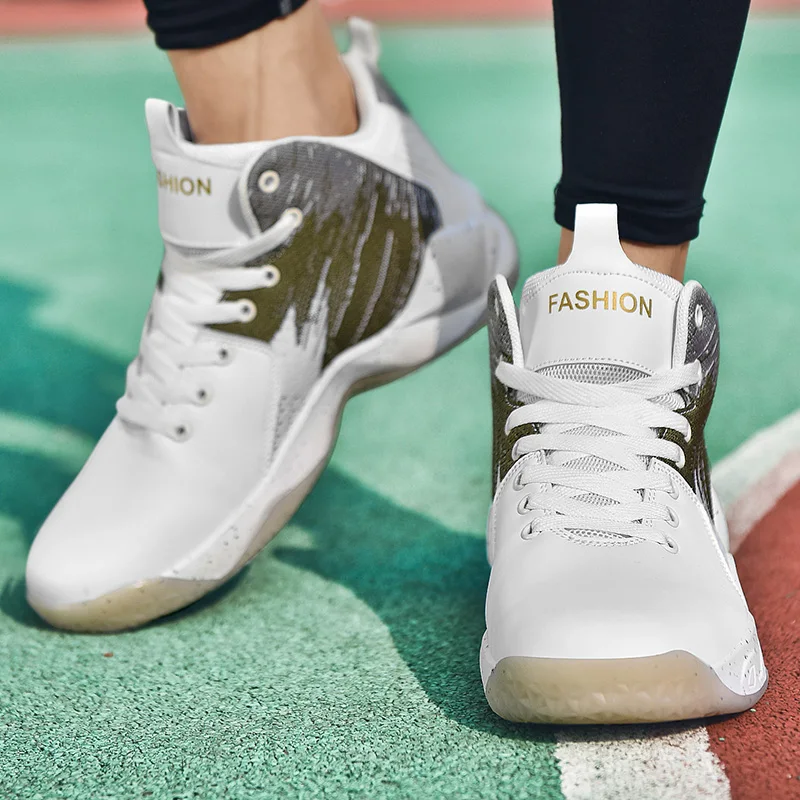 Мужская амортизирующая Баскетбольная обувь Flywire Мужские дышащие Ретро