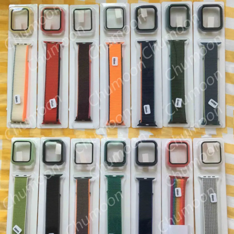

Nylon case+strap For Apple Watch band 44mm 40mm iwatch Series 6 SE 5 4 3 Sport loop Belt bracelet for apple watch band 38mm 42mm