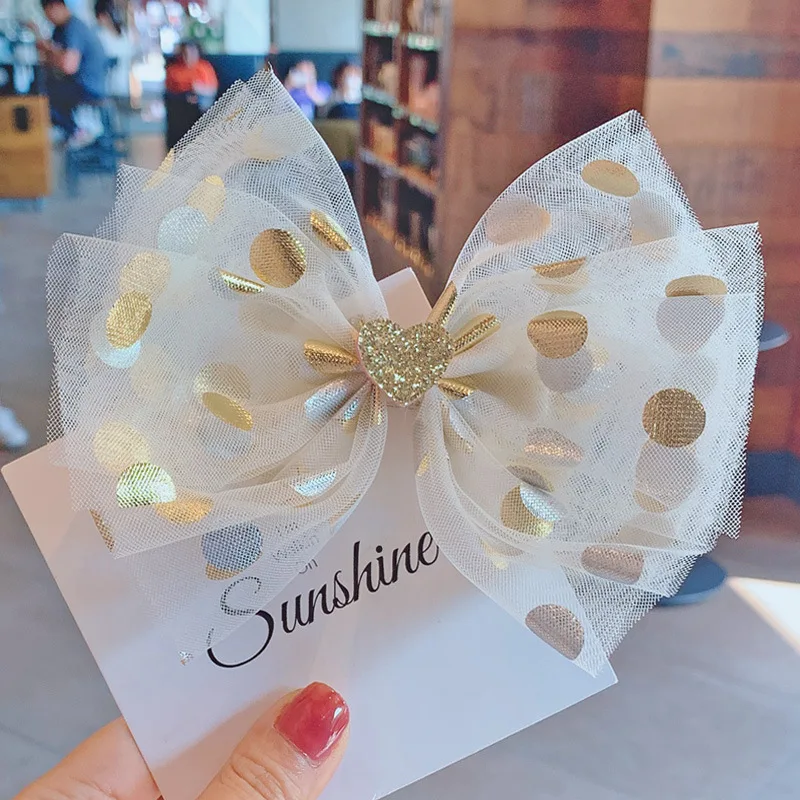 Заколка для волос Детская в горошек цвет ассортименте| |