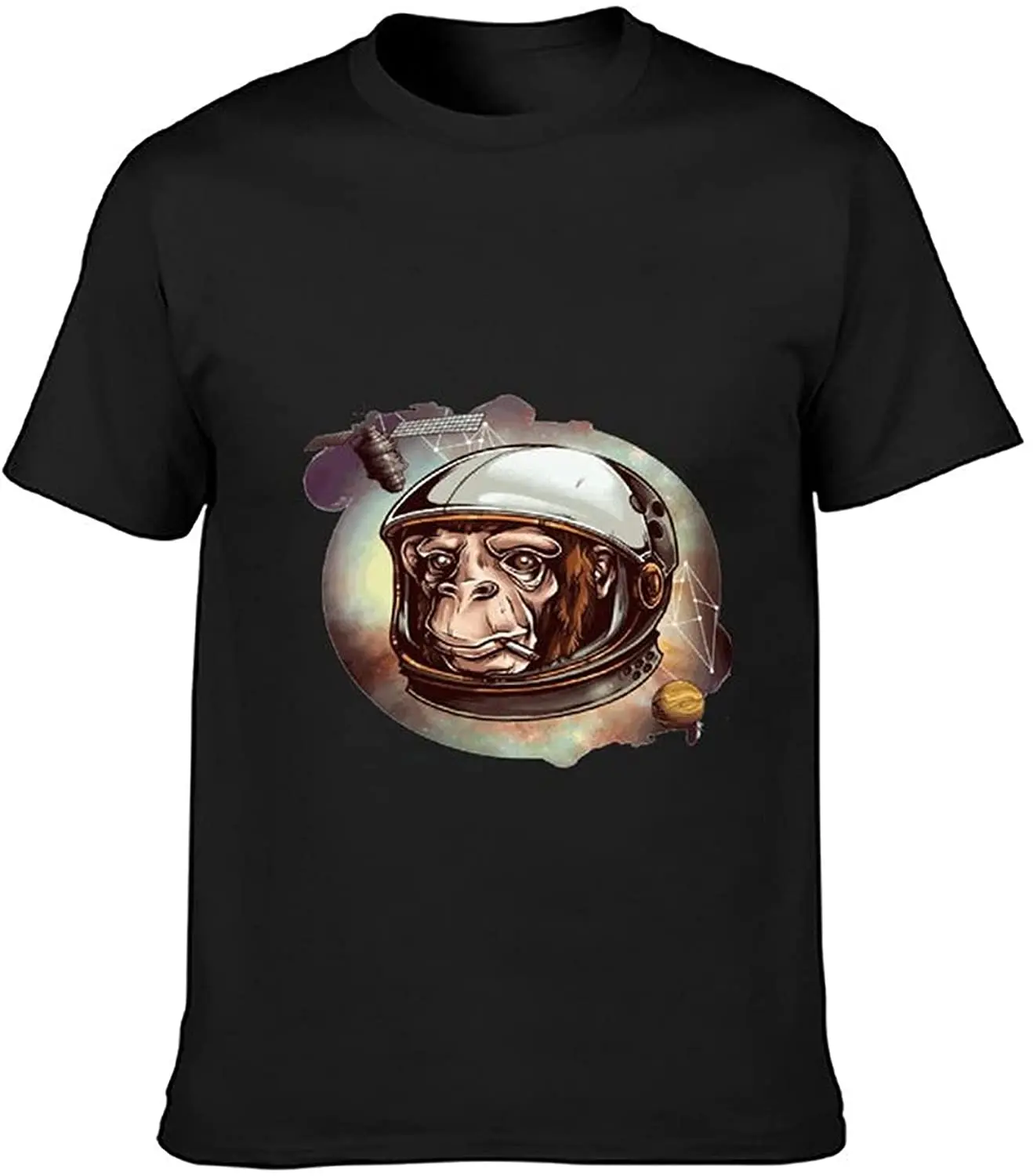 

Men's Standard Fashion Pattern Short-Sleeved Round Neck T-Shirt, Breathable and Wicking