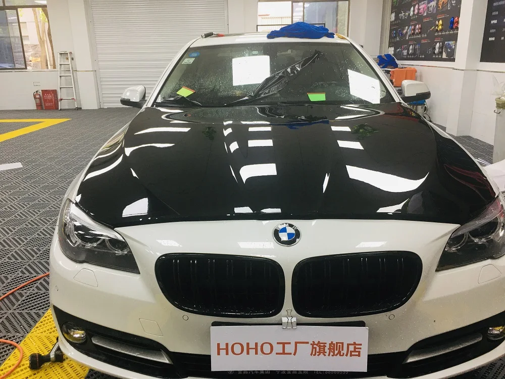 SUNICE 1.52X14M High Glossy TPU PPF Black Car Tint Sticker Auto Body Vinyl Wrapper Self-healing - Heat Repaired Anti Yellow |