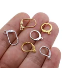 20 штук в партии Нержавеющаясталь золото рычаг Серьги-кольца открытых систем разомкнутой цепи Leverback Серьги Крючки для DIY серьги расходные материалы для изготовления