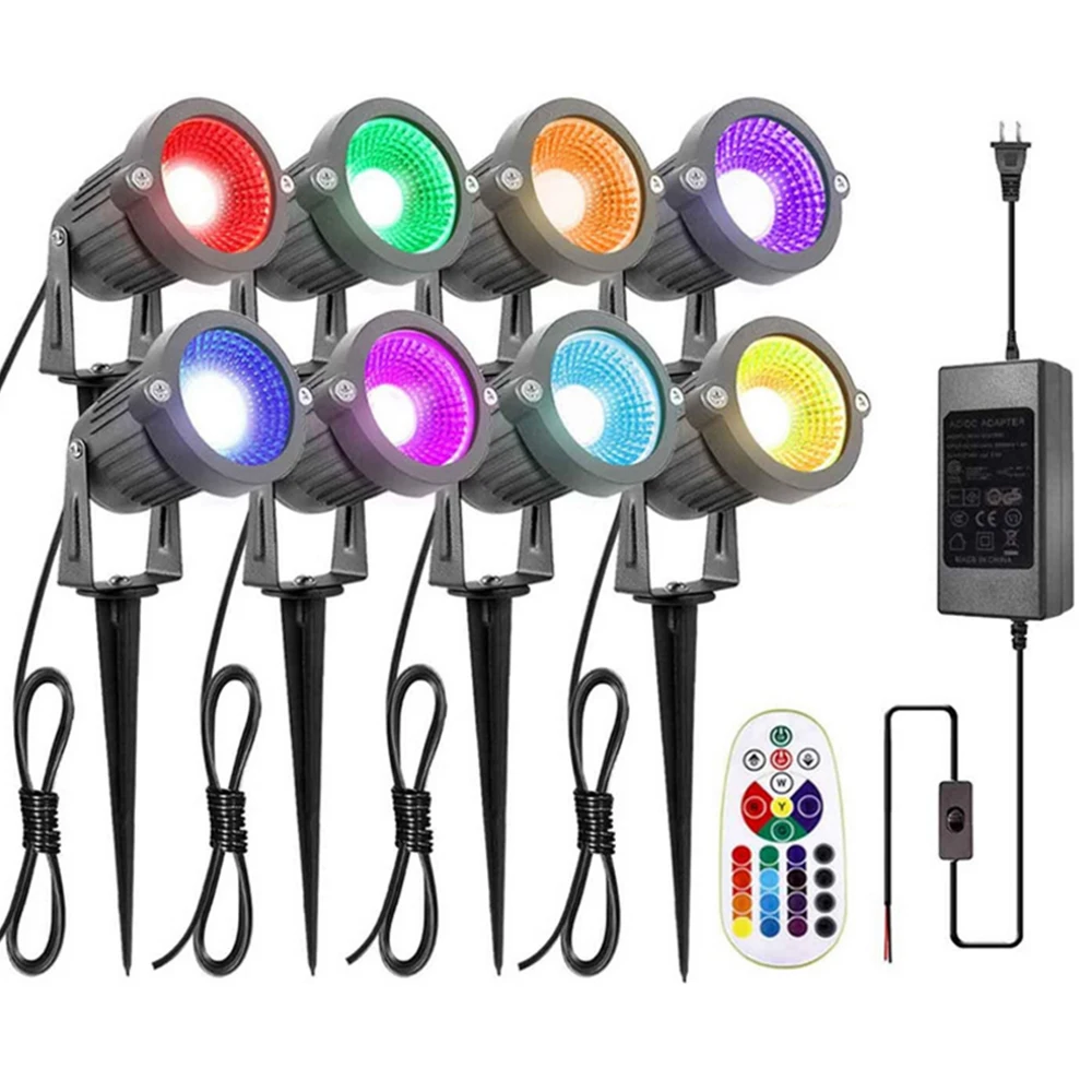 Наружное освещение AC 110V 220V водонепроницаемый IP65 RGB Светодиодный прожектор с