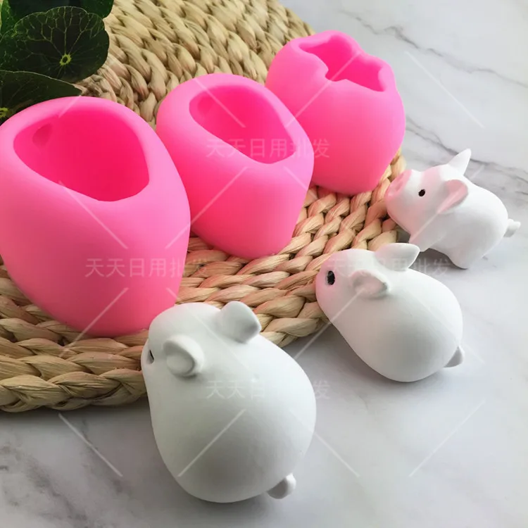 3D утка кролик Силиконовые Формочки Для фондана инструменты для украшения торта мыло свечи силиконовые формы