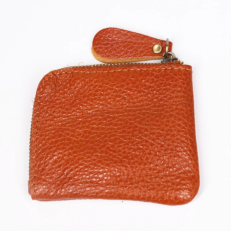 100% Натуральная Кожаная Монетница для Мужчин и Женщин, Винтажный Маленький Мини Короткий Застежка-Молния Монетный Мешок, Держатель Карт, Тонкий Кошелек Мужской Женский.