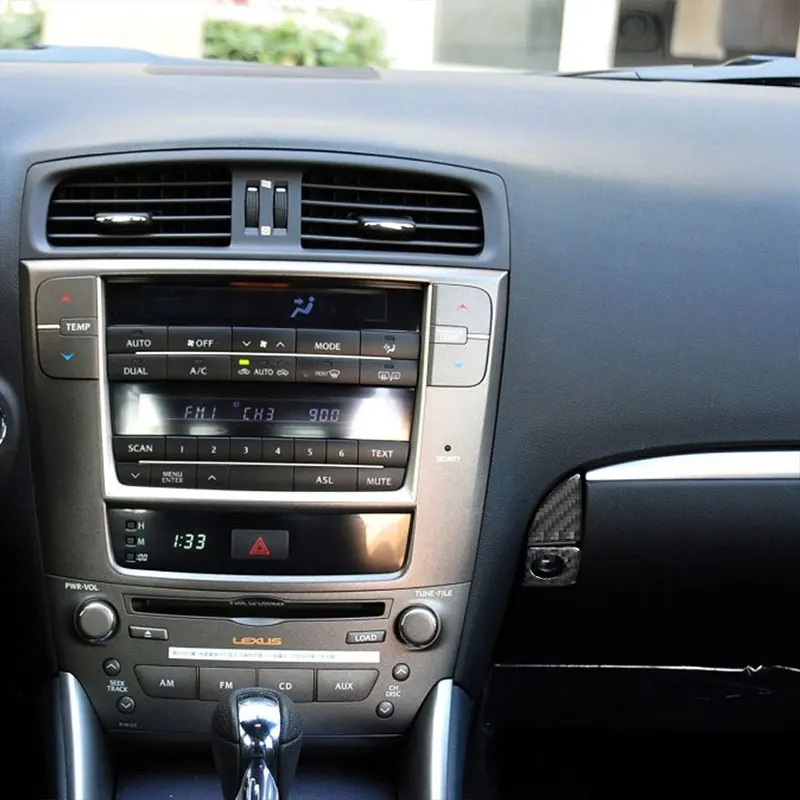 

Car Copilot Front Storage Box Handle Panel Trim Cover Carbon Fiber Stickers For LEXUS IS250 300 350 2006-2012