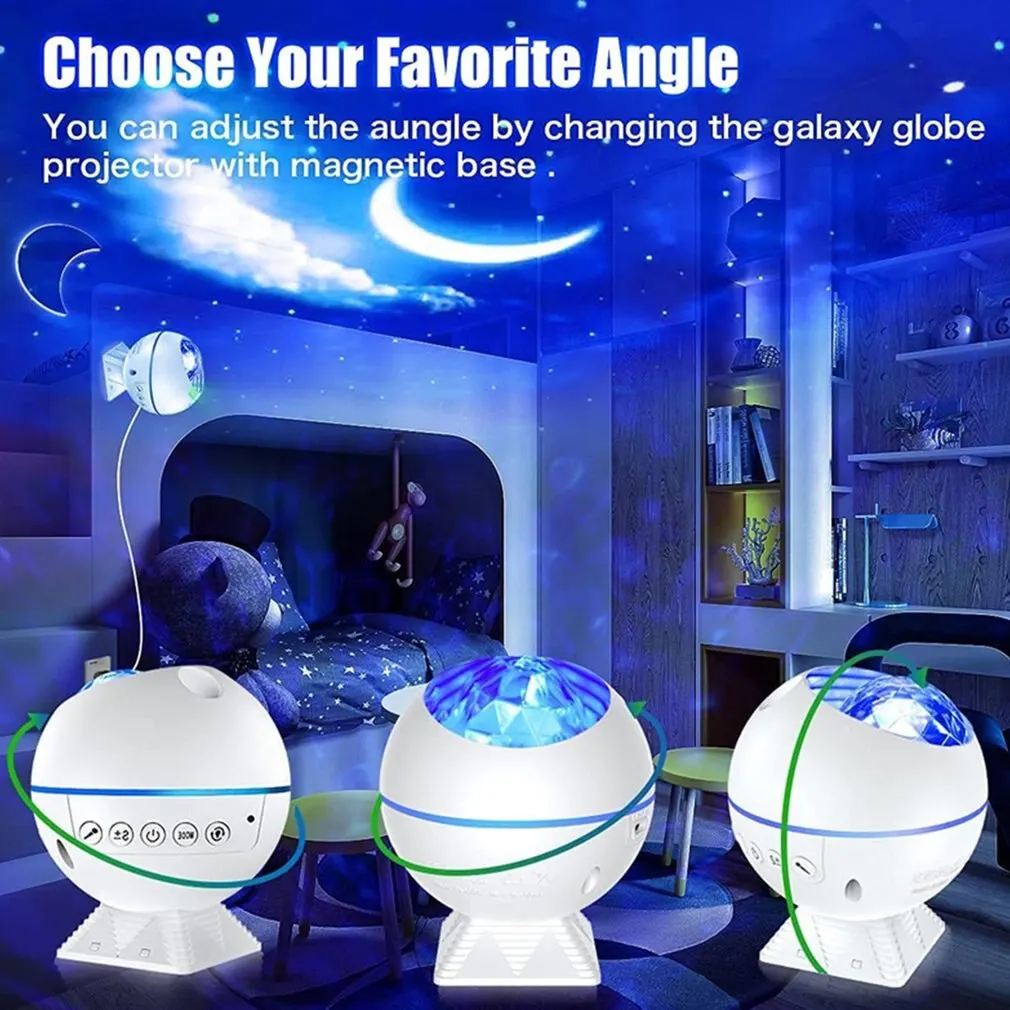 Проектор звездный с дистанционным управлением Лампа для проектора неба Луны