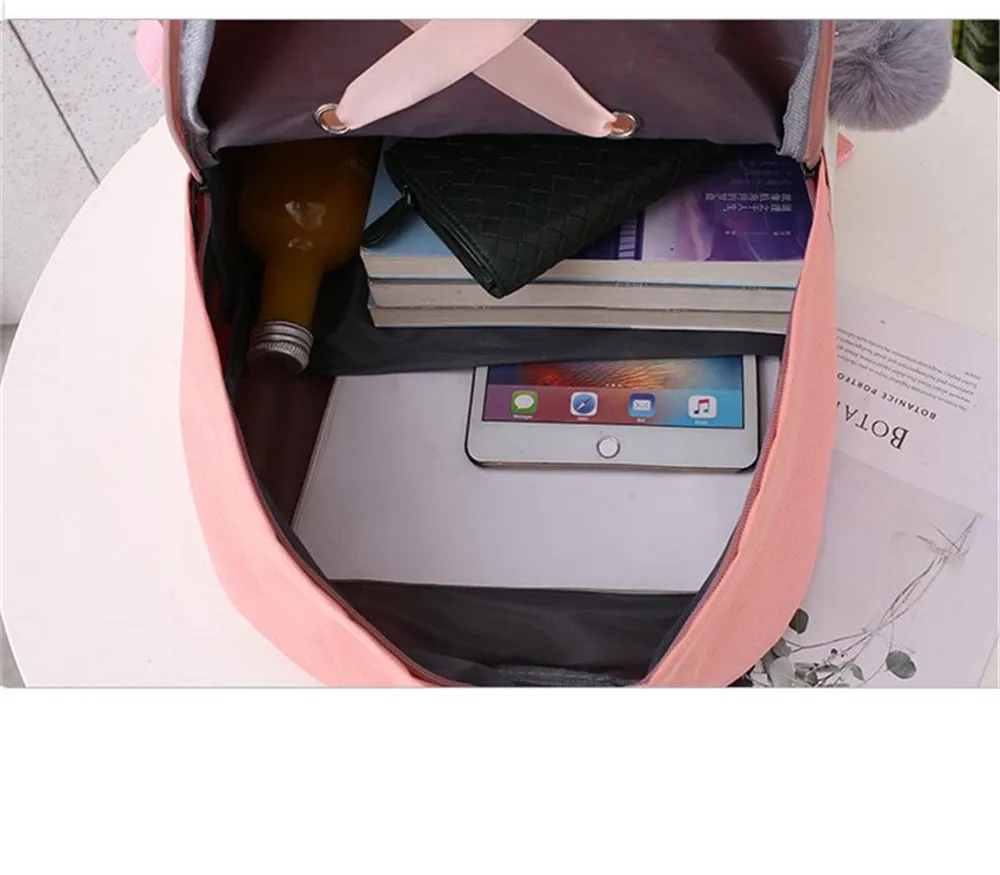 

3Pcs fashion girl casual schoolbag female new backpack for high school student girl oxford bag travel