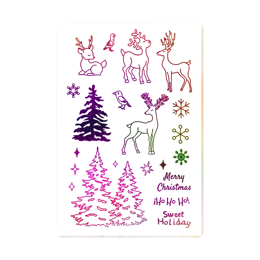 Прозрачная печать 11x16 см с пасхальным оленем прозрачные силиконовые марки валик