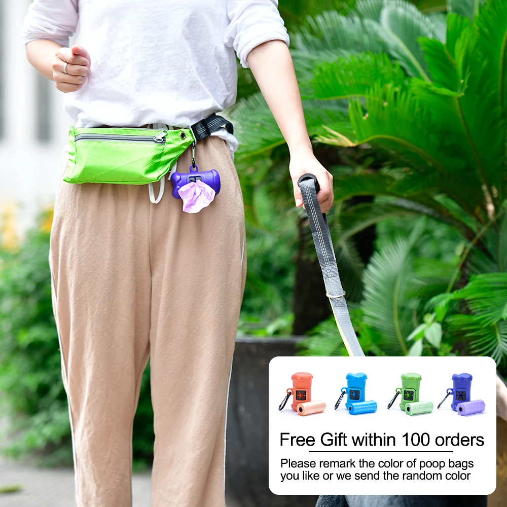 Выдвижной Поводок для собак с поясной сумкой эластичный пояс домашних животных