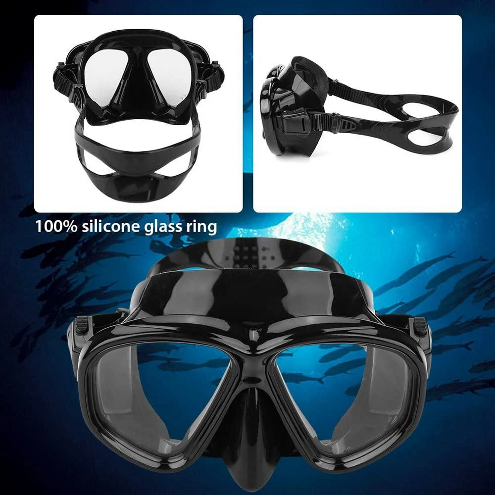 

Professional Scuba Diving Masks Snorkeling Set Adult Silicone Skirt Anti-Fog Goggles Glasses Swimming Fishing Pool Equipment