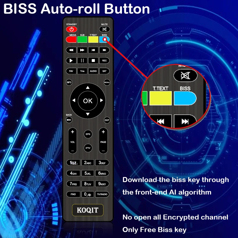 Koqit U2 DVB S2 Satellite Receiver DVB-S2 CS Receptor Free Scam Auto Biss vu iptv Decoder satellite tv box Wifi/RJ45 Sat Finder |