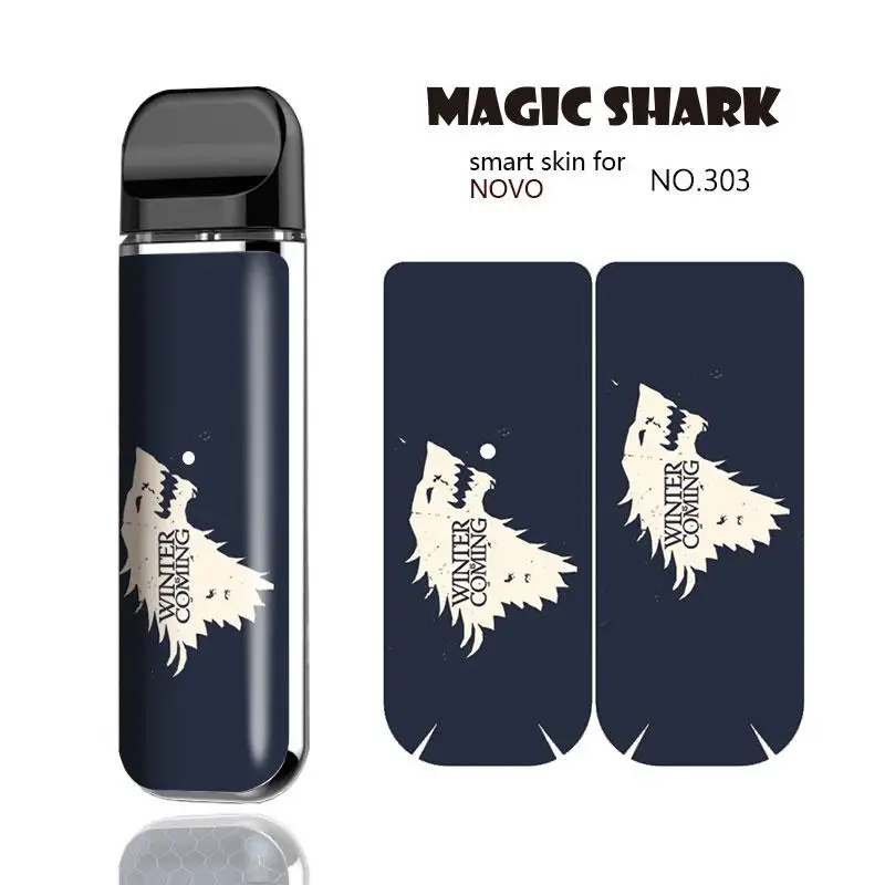 Волшебная Акула череп мотоцикл Игра престолов Флаг V Vendetta ПВХ Vape стикер для Smok Novo