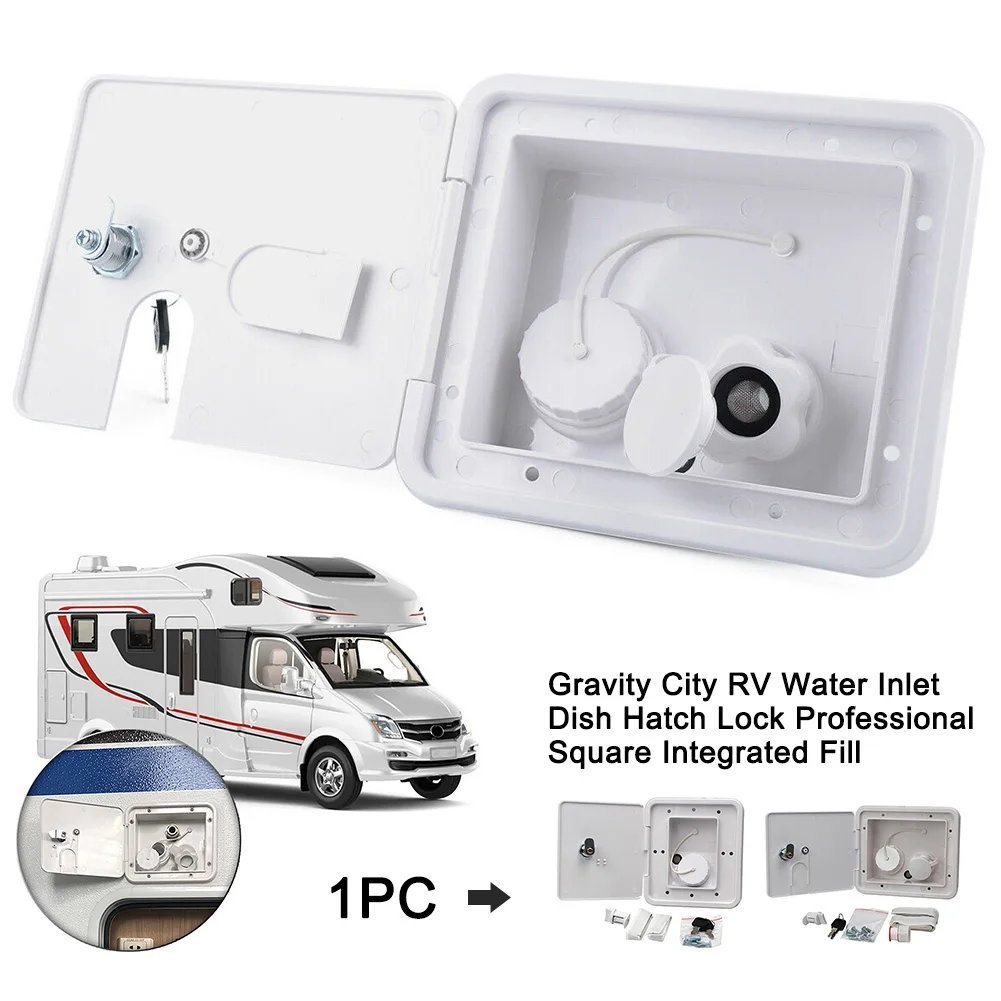 

Caravan Integrated Fill Universal Gravity City Dish Hatch Lock Refit Accessories RV Water Inlet Professional Trailer