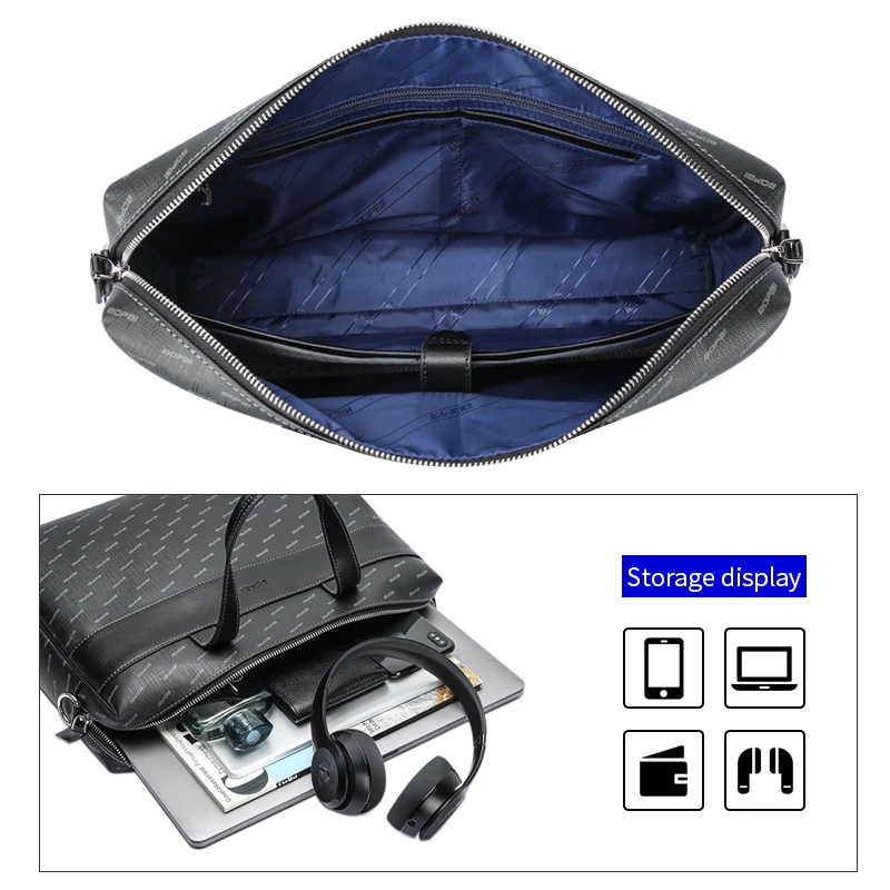 Портфели BOPAI мужские офисные для ноутбука 15 дюймов с отделением через плечо |