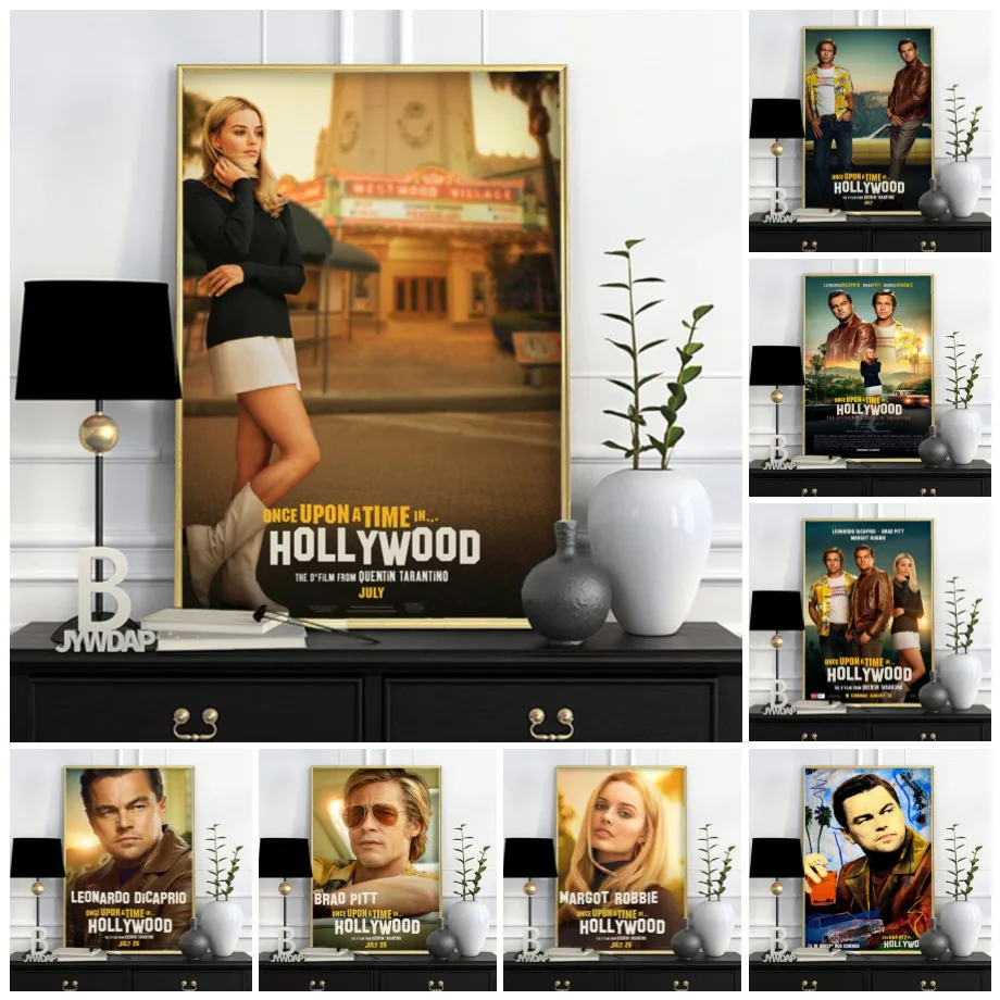 

Once Upon A Time In Hollywood Movie Poster Quentin Tarantino Canvas Painting Vintage Wall Art Pictures Living Room Home Decor
