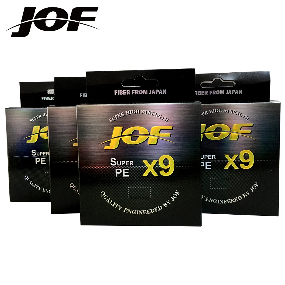 500 м X9 JOF супер прочная японская мультифиламентная 100% полиэтиленовая плетеная