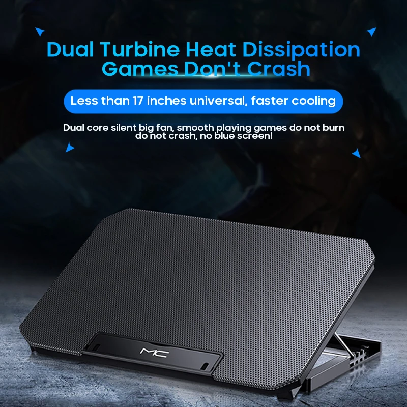 

USB Adjustable Notebook Radiator Ice-sealed Aircooler Laptop Stand Computer Cooler Fan Base Mute Suitable For Laptop Cooling Pad