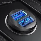 Nuotech мини зарядное устройство для автомобиля с двумя портами USB для Мобильный телефон планшет 4.8A универсальное быстрое зарядное устройство для автомобиля с двумя портами зарядное устройство для iPhone