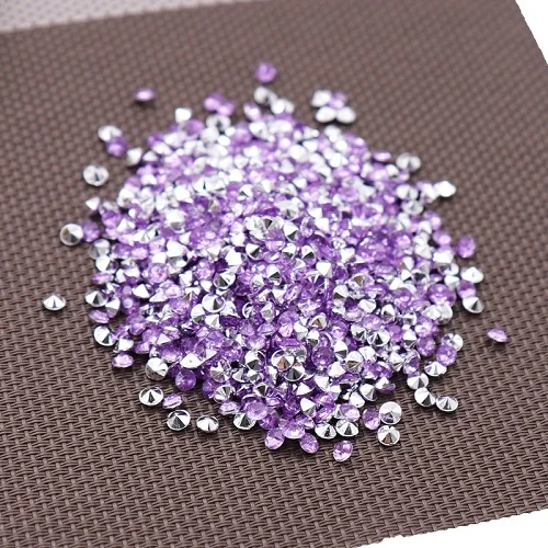 Lavender Silver Хит 1000 шт 4,2 мм Акриловые Алмазные хрустальные блестящие прозрачные конфетти для свадебной вечеринки Конфетти украшения стола разлетающиеся бусины - Цвет: Lavender Silver