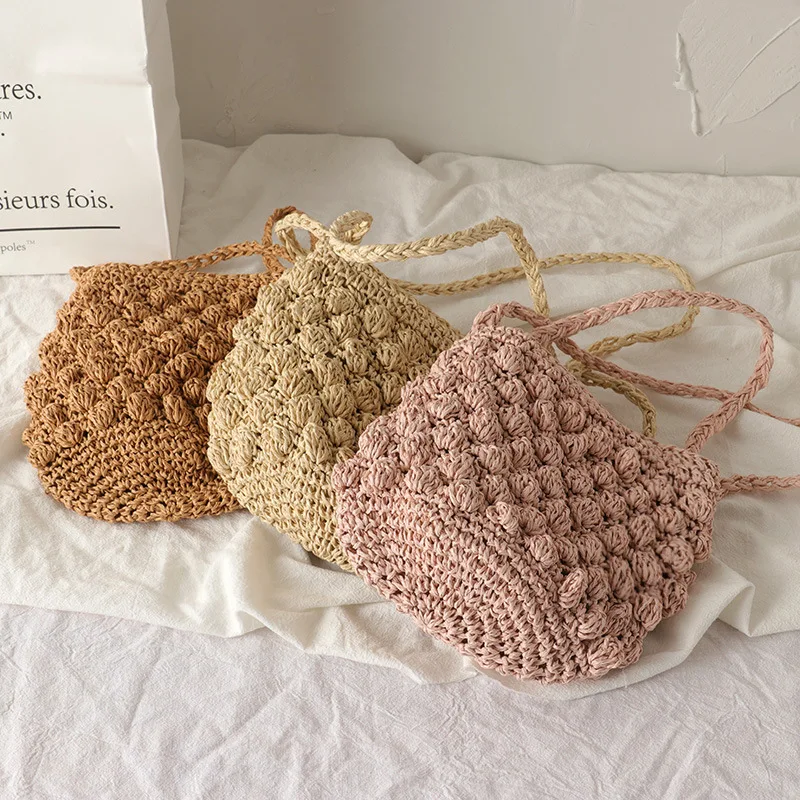 Индивидуальная плетеная вручную соломенная Детская сумка Cossboday с фруктами и