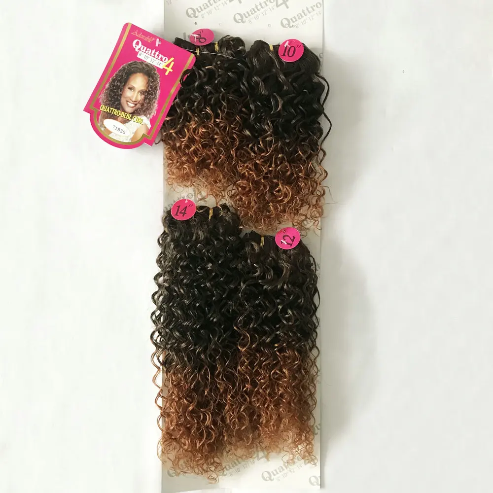 Adorable Quattro Bebe Curl 4pcs Ombre Color Hair Weavon Two Tone Colour Heat Resistant Kinky Curly Full Packat Hair Weaving One Pack Aliexpress