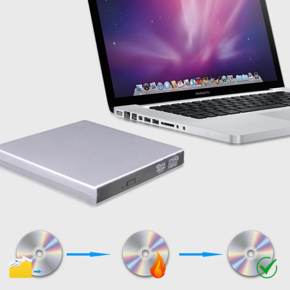 Универсальный внешний CD DVD Оптический привод портативный USB 2 0 Внешний