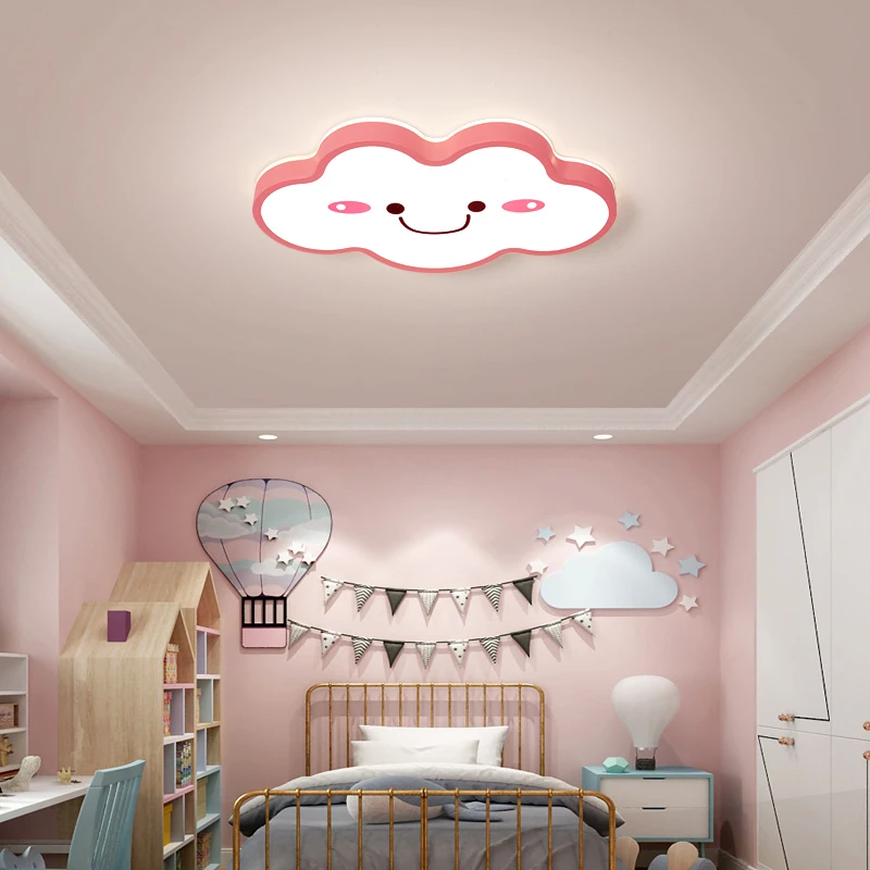 Потолочный светильник для детской комнаты спальни со смайликом облачный