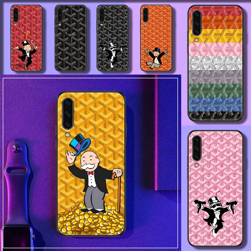 

GOYARDS Monopoly Colourful Phone case For Samsung Galaxy A 3 5 7 8 10 20 21 30 40 50 51 70 71 E S 2016 2018 4G black silicone