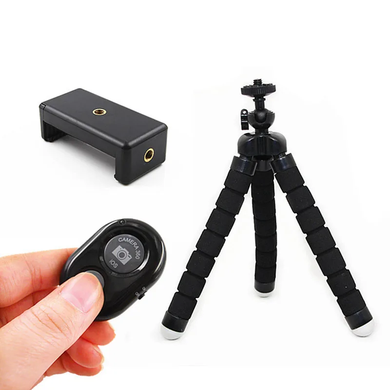 

Mobile Phone Holder Sponge Tripod Universal Bluetooth Selfie Camera Set Live Bracket Tripod With Bluetooth Controller