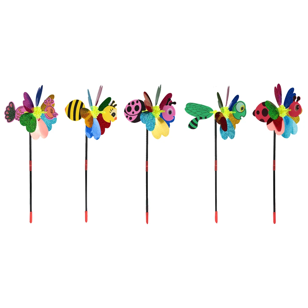 Открытый Декор двора пчела ветряная мельница ветер вертушка пластик цвет