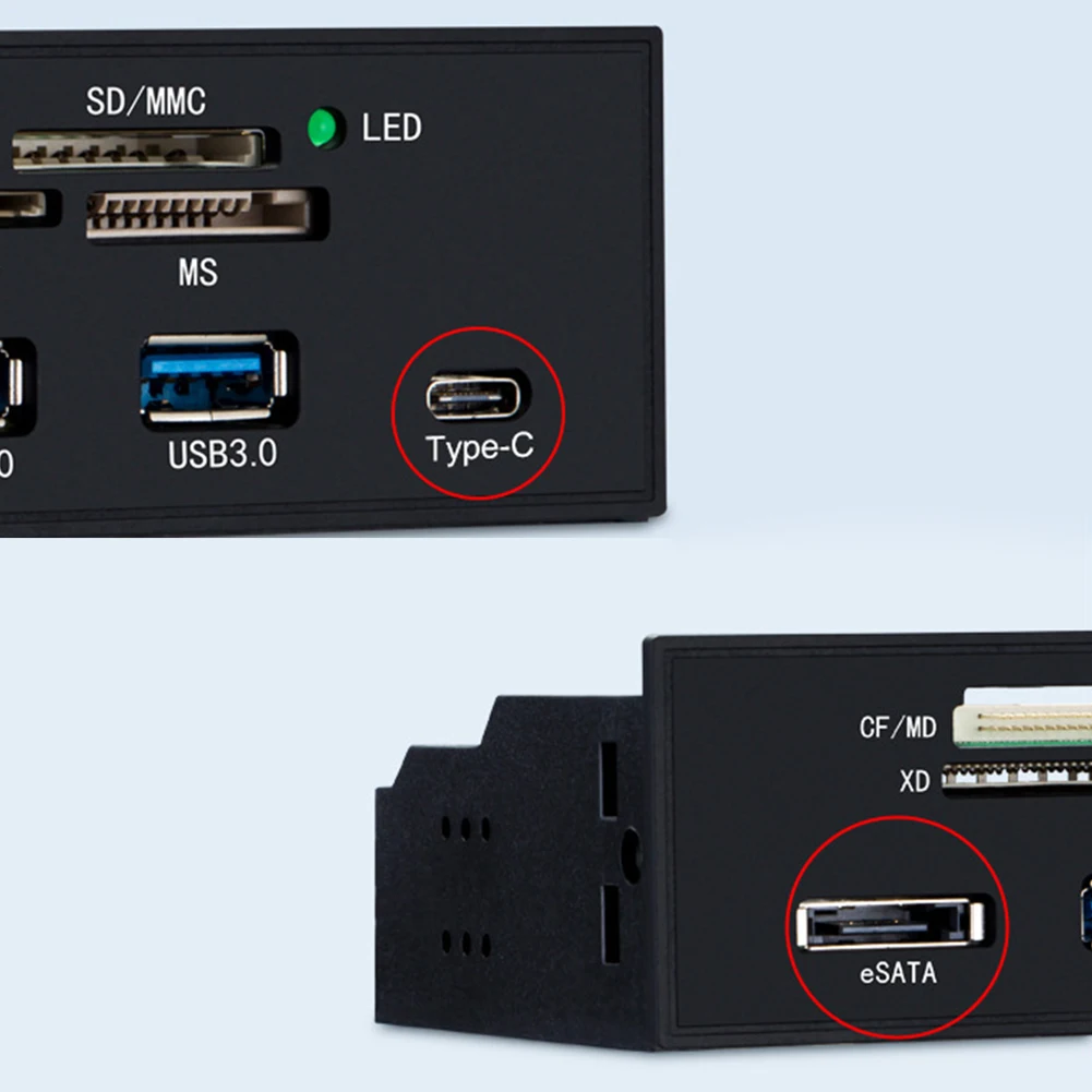 5.25 inch PC Computer Front panel All-in-1 Multifunction card reader 3ports USB3.0 USB 3.1 Support M2 MSO SD MS | Компьютеры и офис